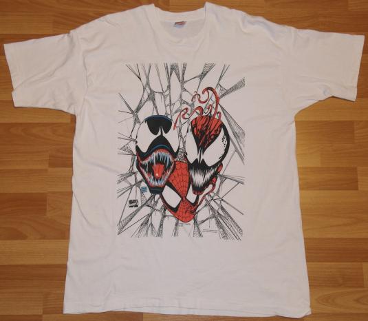 VINTAGE 1992 SPIDEY & VENOM MARVEL COMICS Spiderman T-Shirt