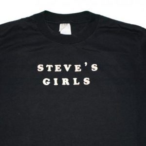 Vintage 1980s STEVE'S GIRLS Black Soft Thin T-Shirt