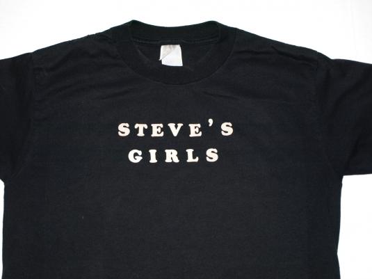 Vintage 1980s STEVE’S GIRLS Black Soft Thin T-Shirt