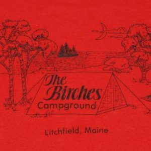 Vintage 1980s Birches Campground T-Shirt Litchfield Maine