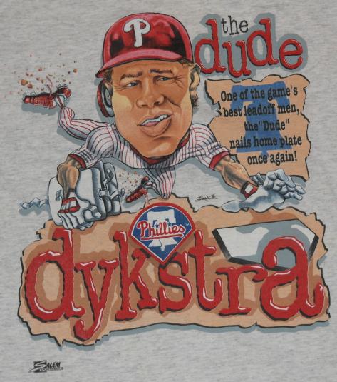 Vintage 1990s LENNY DYKSTRA Philadelphia Phillies T-Shirt