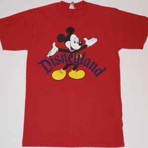 Vintage 1980s Disneyland Mickey Mouse Red T-Shirt