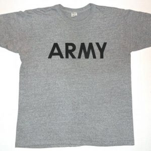 Vintage 1980s CHAMPION Brand US ARMY Heather Grey T-Shirt