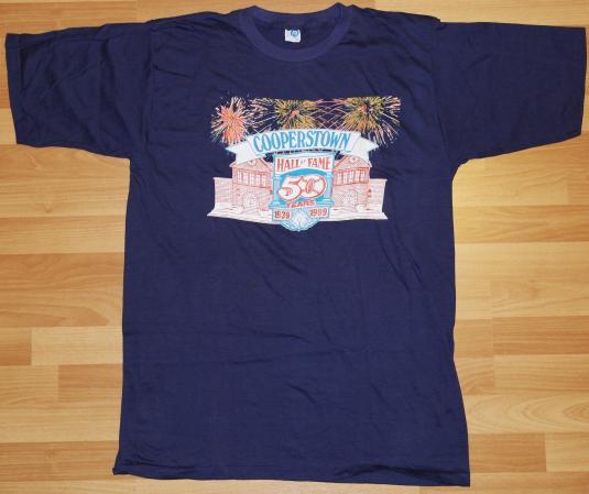 Vintage 1980s Baseball Hall of Fame Cooperstown New York T-s