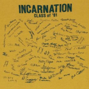 Vintage 80s Incarnation Class of 1981 Signature T-shirt