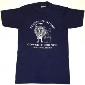Vintage 1980s COWSHIT CORNER MAINE T-Shirt Funny 80's