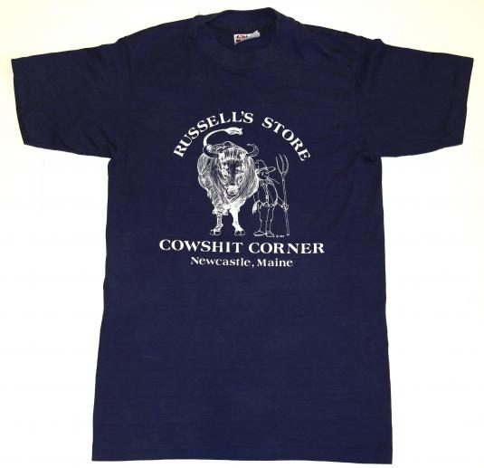 Vintage 1980s COWSHIT CORNER MAINE T-Shirt Funny 80’s