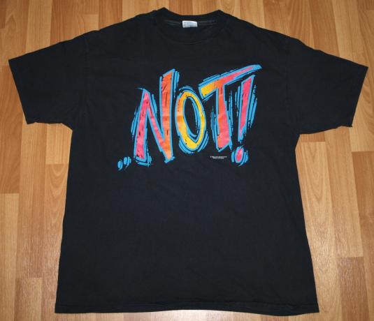 Vintage NOT! T-shirt Black 1991 1990s Tee
