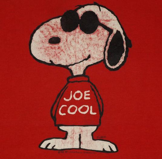 Vintage 1980s Snoopy Joe Cool Red T-shirt 80s