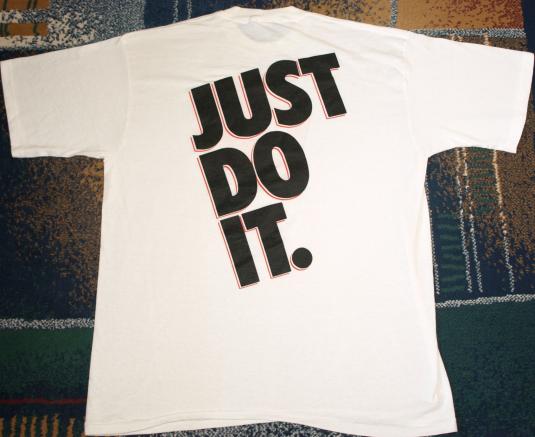 VTG 1990s NIKE Just Do It Logo T-Shirt Grey Tag Red Swoosh