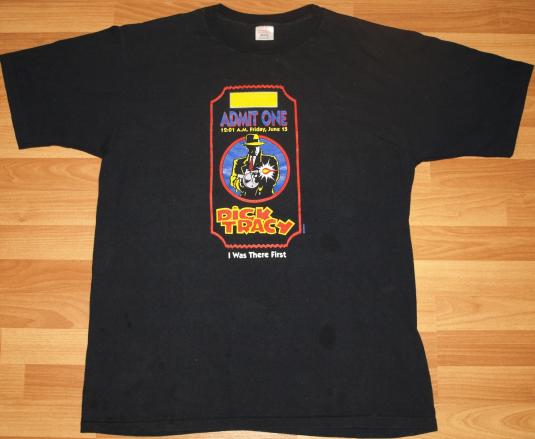 Vintage 1990 DICK TRACY Disney Movie T-Shirt Original