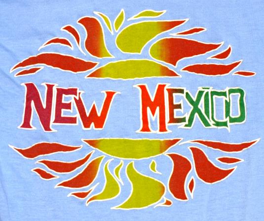 Vintage 1980s New Mexico Blue T-shirt Soft Thin