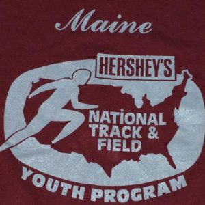 Vintage 1988 Maine Track Running HERSHEY State Champ T-Shirt