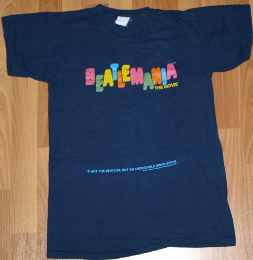 Vintage Beatlemania Movie T Shirt The Beatles Blue