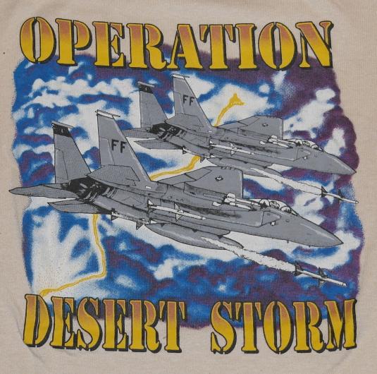 Vintage Operation Desert Storm US Air Force Jet T-Shirt