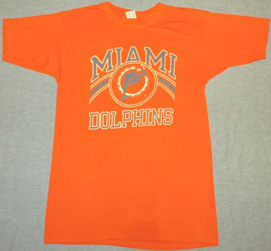 VTG 80’s Miami Dolphins Champion Brand NFL Football T-shirt