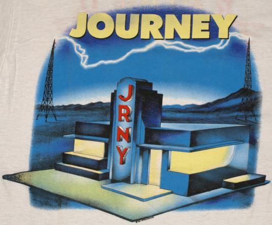 Vintage 1980s Journey Raised On Radio Tour Shirt Dead Stock
