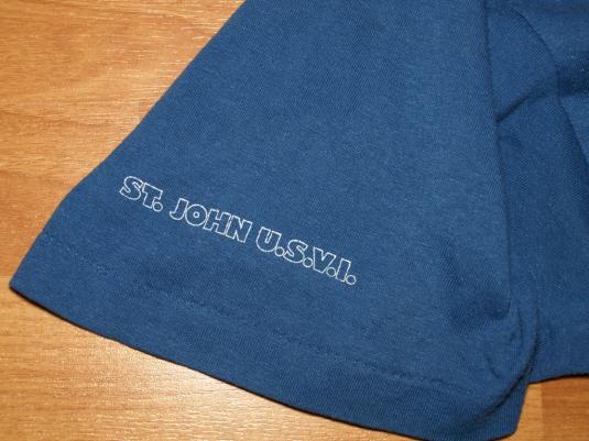 Vintage US Virgin Islands OH SHIT Scuba Shark Attack T-Shirt | Defunkd