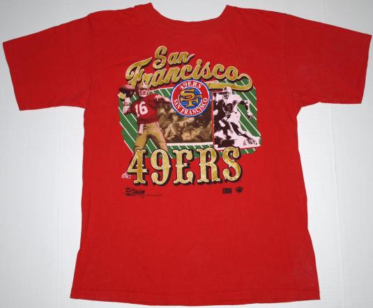 Vintage JOE MONTANA San Francisco 49ers NFL Football T-Shirt