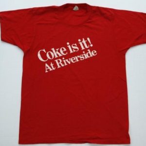 Vintage 1980s COKE IS IT at Riverside Coca Cola Shirt