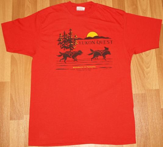 Vintage 1987 Yukon Dog Sled Race 1980’s T-Shirt 80s