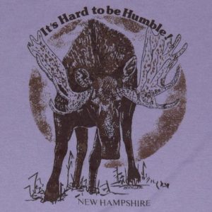Vintage 1980's New Hampshire Moose Purple Soft Thin T-Shirt