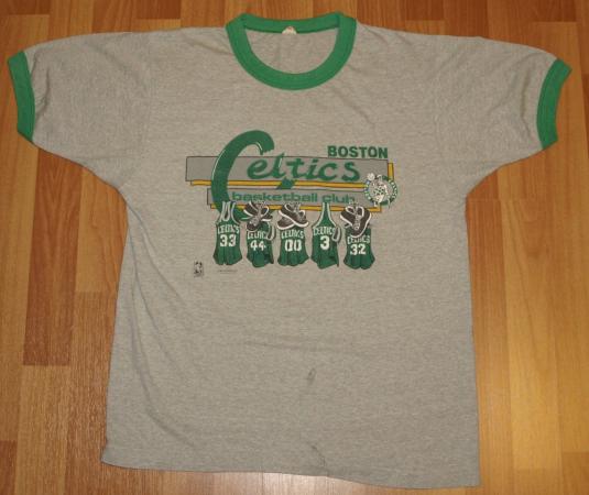 1986 Boston Celtics Jersey T-Shirt Larry BIrd Kevin Mchale