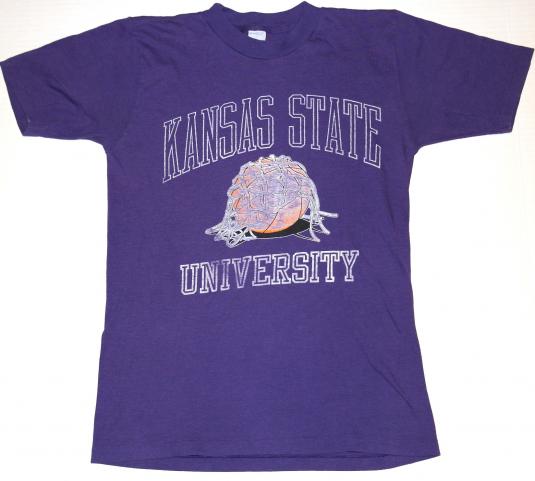 Vintage Kansas State University Basketball Soft Thin T-Shirt