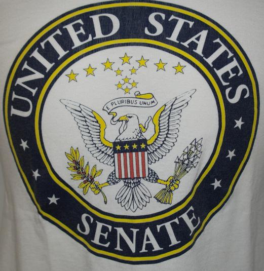 Vintage 1980s United States Senate Political Emblem T-Shirt