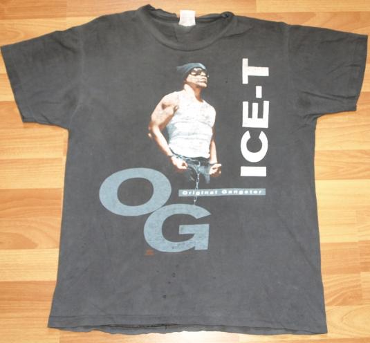 Vintage 1991 ICE-T Original Gangster OG T-Shirt