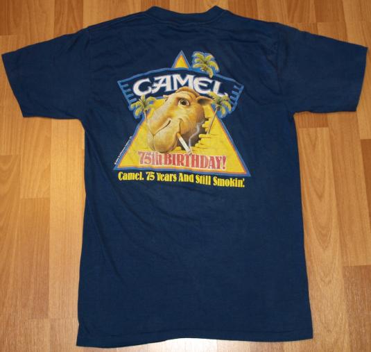 1988 Joe Camel Cigarette Anniversary Blue T-Shirt