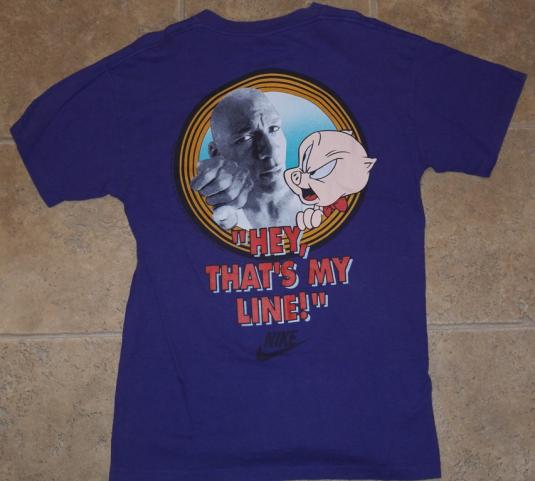 VTG 1991 Looney Tunes Porky Pig Michael Jordan NIKE AIR Tee