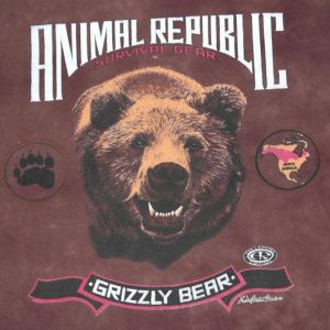 Vintage Grizzly Bear Glacier National Park T-Shirt 1990s