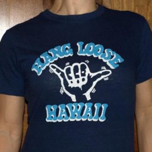 Vintage 1980s HANG LOOSE HAWAII T Shirt