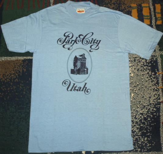 Vintage 1980’s Park City Utah T-shirt Blue soft thin