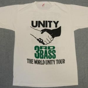Vintage 1991 3rd Bass Unity Hip Hop World Tour T-Shirt 90s