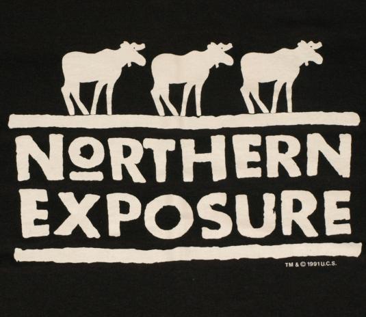 Vintage 1991 NORTHERN EXPOSURE TV Show Moose T-Shirt