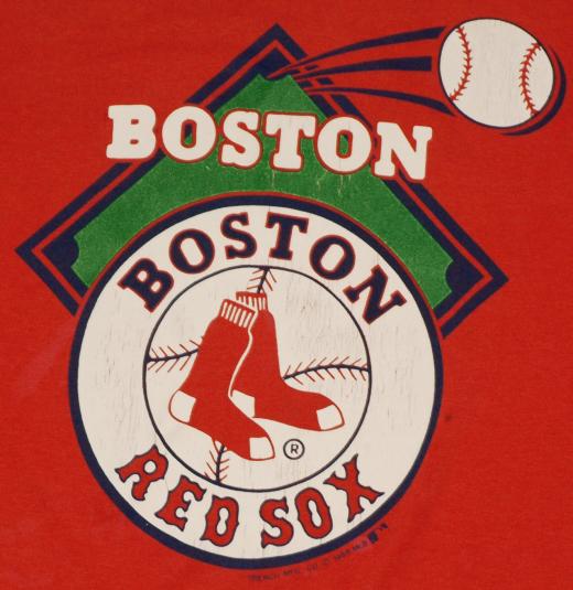 Vintage 1988 Boston Red Sox Logo Baseball T-Shirt 1980s