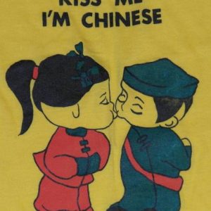 Vintage 1980s Kiss Me I'm Chinese Sleeveless Yellow T-Shirt