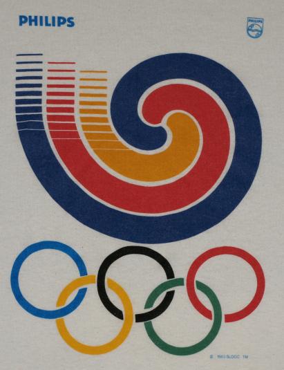 Vintage 1980s 1983 Olympic Rings Phillips Ringer T-Shirt