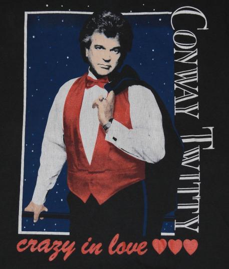 Vintage 1980s Conway Twitty Country Music Concert T-shirt