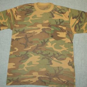 Vintage Camouflage Pocket T-Shirt Tee Shirt Soft Thin
