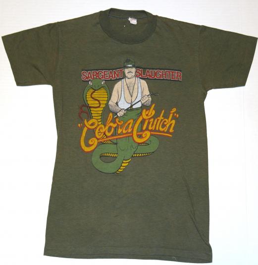 VTG WWF SGT SLAUGHTER COBRA CLUTCH 1980's T-Shirt