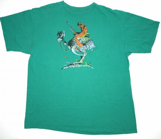 Vintage Wizards PeaceMovie T-shirt Green