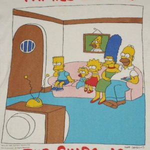 Vintage 1990 THE SIMPSONS Homer Family Bonding Shirt