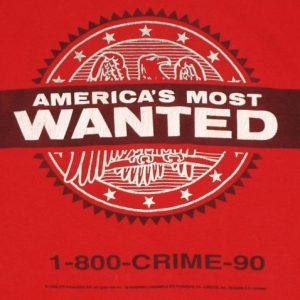Vintage 1988 AMERICA's Most Wanted John Walsh T-Shirt