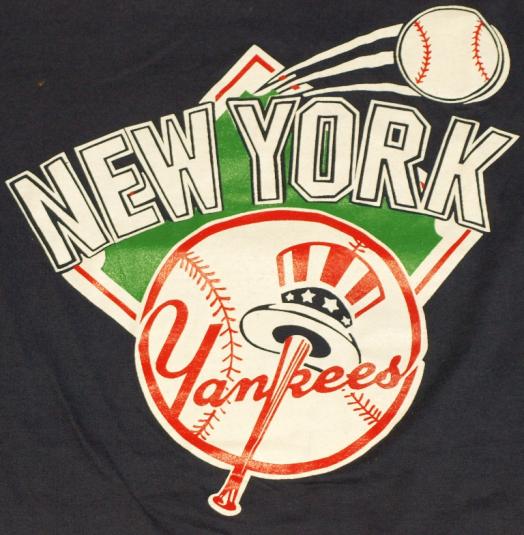 Vintage 1980s New York Yankees Baseball Logo T-Shirt