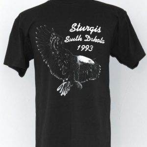 Vintage 1993 STURGIS Biker Motorcycle Bald Eagle T-Shirt