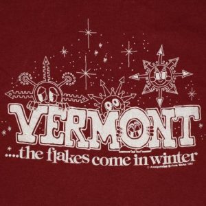 Vintage Vermont Snow 1980s T-shirt Snowflake Tee Shirt