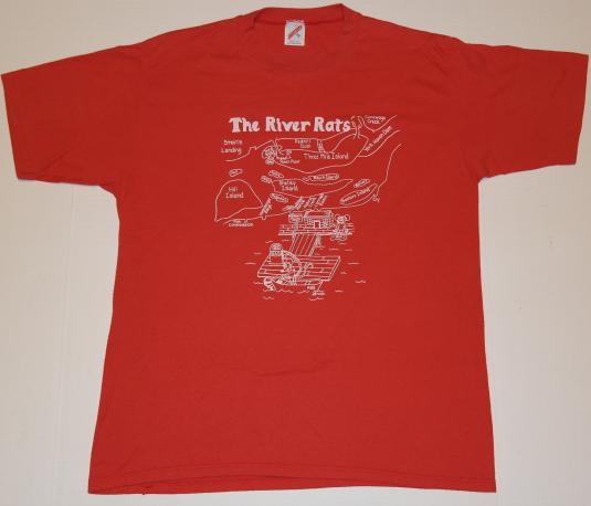 Vintage 1988 Susquehanna River Rats Pennsylvania Red T-Shirt